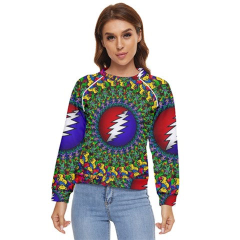 Grateful Dead Women s Long Sleeve Raglan Tee by Jancukart