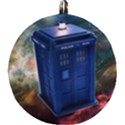 The Police Box Tardis Time Travel Device Used Doctor Who Round Trivet View2