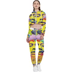 Psychedelic Rock Jimi Hendrix Cropped Zip Up Lounge Set by Jancukart