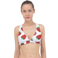 Seamless-pattern-fresh-strawberry Classic Banded Bikini Top by Jancukart