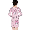 Cartoon-cute-valentines-day-doodle-heart-love-flower-seamless-pattern-vector Long Sleeve Nightdress View2