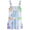 Cartoon-bird-cute-doodle-bird Kids  Layered Skirt Swimsuit View1