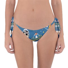 Seamless-pattern-funny-astronaut-outer-space-transportation Reversible Bikini Bottom by Jancukart