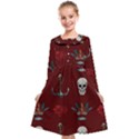 Tattoo-old-school-background-pattern Kids  Midi Sailor Dress View1