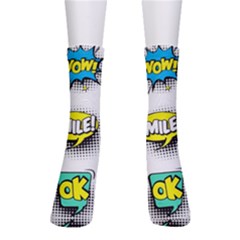 Set-colorful-comic-speech-bubbles Crew Socks by Jancukart