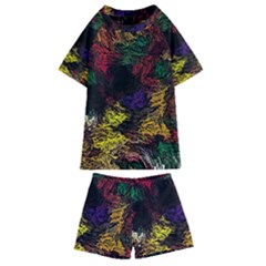 Abstract Painting Colorful Kids  Swim Tee And Shorts Set by Wegoenart