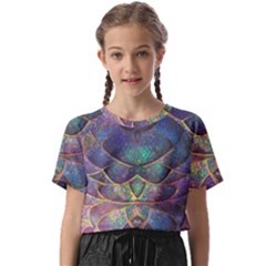 Dragon Fractal Pattern Texture Kids  Basic Tee by Wegoenart