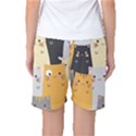 Seamless Pattern Cute Cat Cartoons Women s Basketball Shorts View2