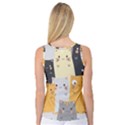 Seamless Pattern Cute Cat Cartoons Women s Basketball Tank Top View2