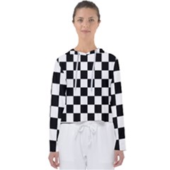 Chess Board Background Design Women s Slouchy Sweat by Wegoenart