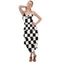 Chess board background design Layered Bottom Dress View1