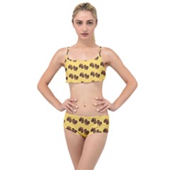 Pastel Orange Papaya Layered Top Bikini Set by ConteMonfrey