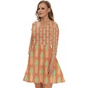 Pineapple Orange Pastel Shoulder Cut Out Zip Up Dress View2