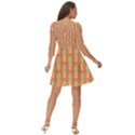 Pineapple Orange Pastel Shoulder Cut Out Zip Up Dress View4