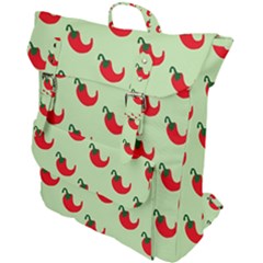 Small Mini Peppers Green Buckle Up Backpack by ConteMonfrey