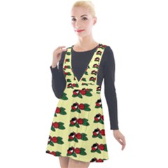 Guarana Fruit Clean Plunge Pinafore Velour Dress by ConteMonfrey