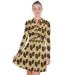 Coffee Beans Long Sleeve Panel Dress by ConteMonfrey