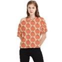 Cute Pumpkin One Shoulder Cut Out Tee View1