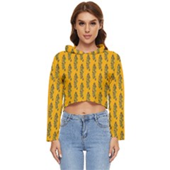 Yellow Lemon Branches Garda Women s Lightweight Cropped Hoodie by ConteMonfrey