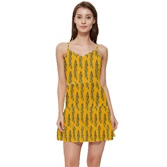 Yellow Lemon Branches Garda Short Frill Dress by ConteMonfrey