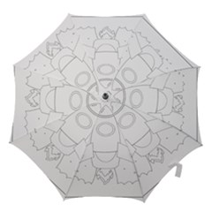 Starship Doodle - Space Elements Hook Handle Umbrellas (large) by ConteMonfrey