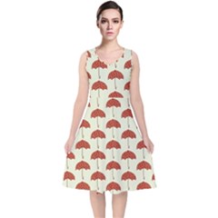 Under My Umbrella V-neck Midi Sleeveless Dress  by ConteMonfrey