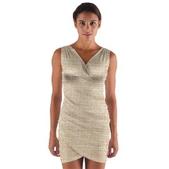 Linen Wrap Front Bodycon Dress by ConteMonfrey