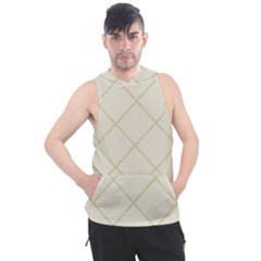 Discreet Cream Plaids Men s Sleeveless Hoodie by ConteMonfrey