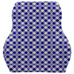 Blue Small Diagonal Plaids   Car Seat Velour Cushion  by ConteMonfrey