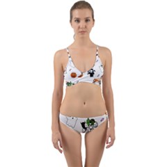 Halloween Jack O Lantern Vector Wrap Around Bikini Set by Ravend