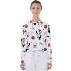 Halloween Jack O Lantern Vector Women s Slouchy Sweat by Ravend