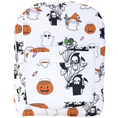 Halloween Jack O Lantern Vector Full Print Backpack by Ravend