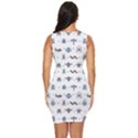 Insect Icon Seamless Pattern Draped Bodycon Dress View4