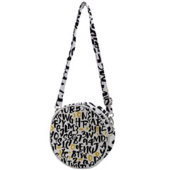 Letters Pattern Crossbody Circle Bag by Wegoenart