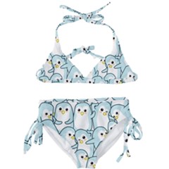 Penguin Pattern Kids  Classic Bikini Set by Wegoenart