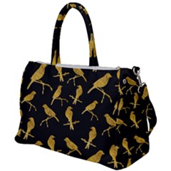 Background-with-golden-birds Duffel Travel Bag by Wegoenart