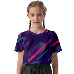 Colorful-abstract-background Kids  Basic Tee by Wegoenart