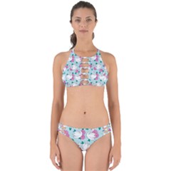 Classy Swan Pattern Perfectly Cut Out Bikini Set by Wegoenart