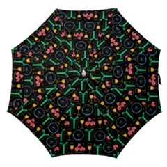 Hand-drawn-happy-birthday-pattern-background Straight Umbrellas by Wegoenart