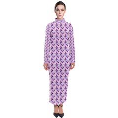 Purple Design Turtleneck Maxi Dress by designsbymallika