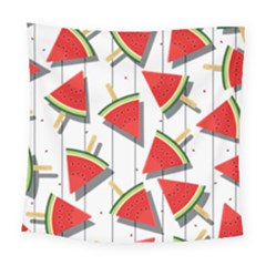 Watermelon Popsicle   Square Tapestry (large) by ConteMonfrey