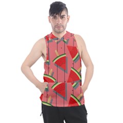 Red Watermelon Popsicle Men s Sleeveless Hoodie by ConteMonfrey