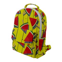 Yellow Watermelon Popsicle  Flap Pocket Backpack (large) by ConteMonfrey