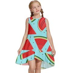 Blue Watermelon Kids  Frill Swing Dress by ConteMonfrey