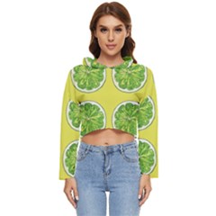 Yellow Lemonade  Women s Lightweight Cropped Hoodie by ConteMonfrey