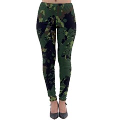 Military Background Grunge Lightweight Velour Leggings by Wegoenart