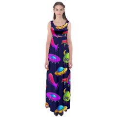 Space Pattern Empire Waist Maxi Dress by Wegoenart