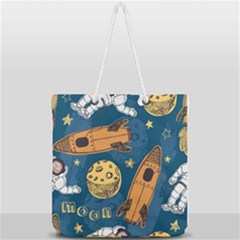 Missile Pattern Full Print Rope Handle Tote (large) by Wegoenart