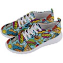 Comic Elements Colorful Seamless Pattern Men s Lightweight Sports Shoes View2