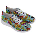 Comic Elements Colorful Seamless Pattern Men s Lightweight Sports Shoes View3